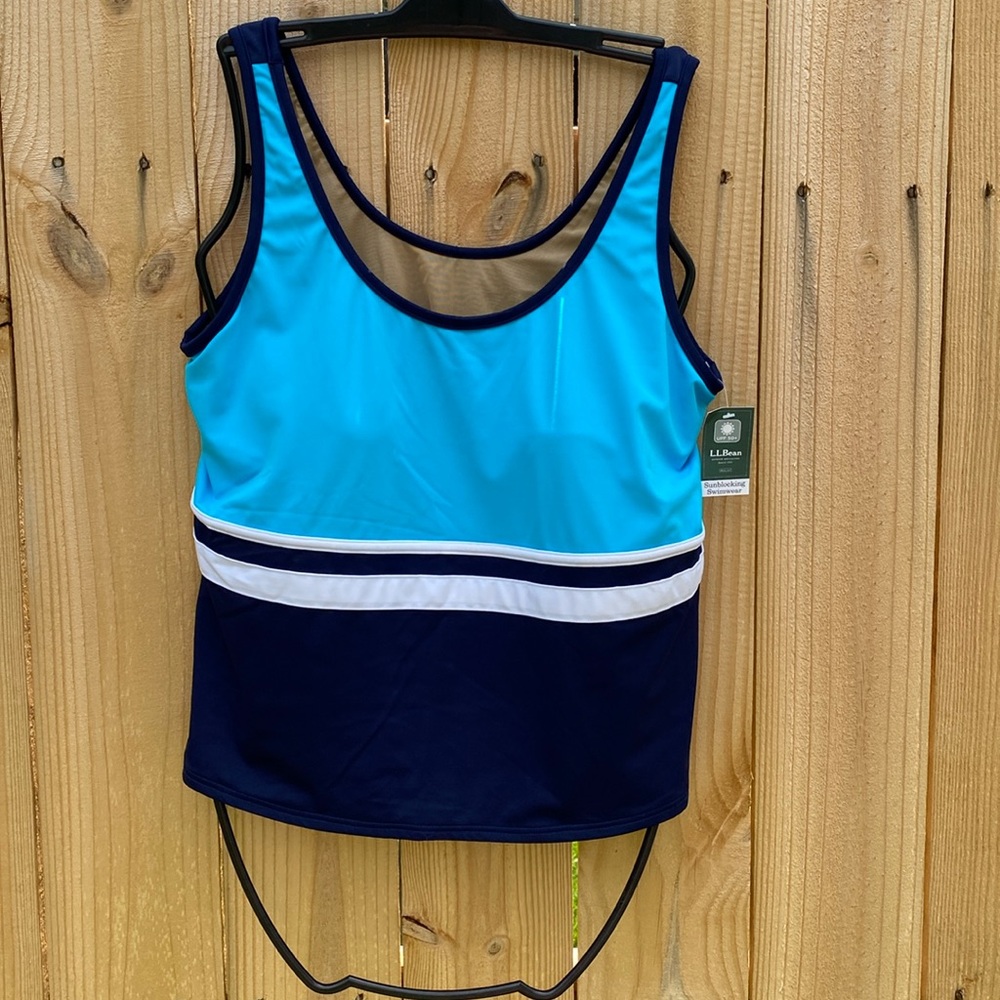 L.L Bean Sun blocking Swim wear tankini top